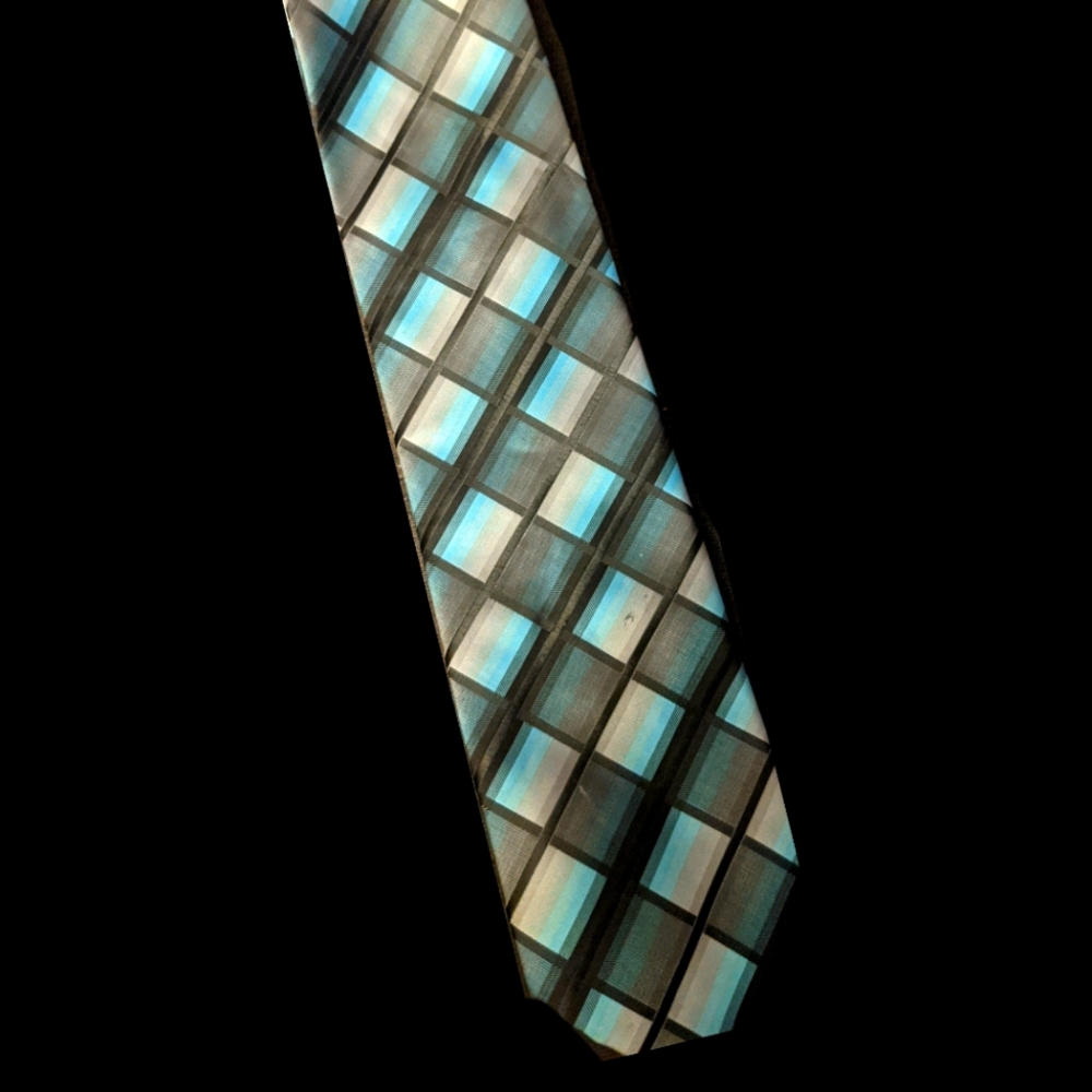 Croft & Barrow Black & Teal Tie